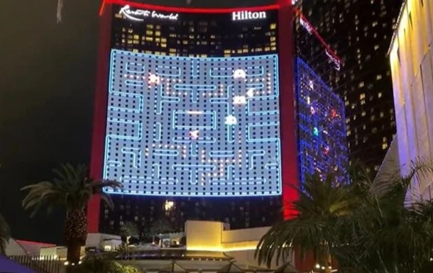 У Лас-Вегасі встановили рекорд, граючи в Pac-Man на фасаді казино